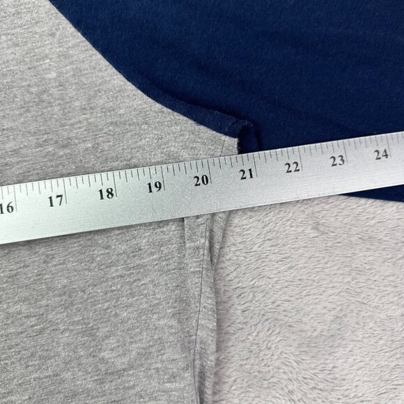 Nike Boston Red Sox Raglan Baseball Shirt Mens XXL Gray Blue Slim Fit MLB - Picture 9 of 11